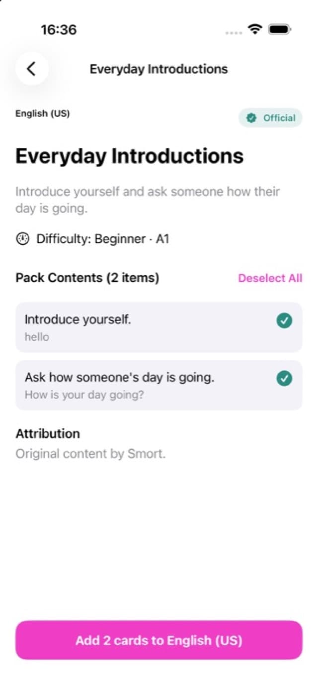 Official Packs in Smort